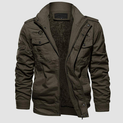 Men's Military Bomber Jacket Fleece Outerwear