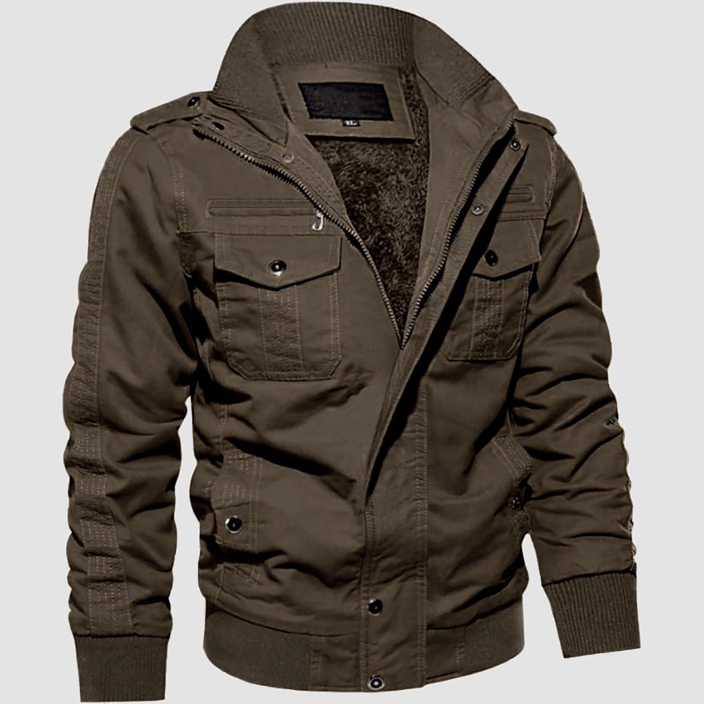 Men's Fleece Lined Tactical Jacket Cold Weather