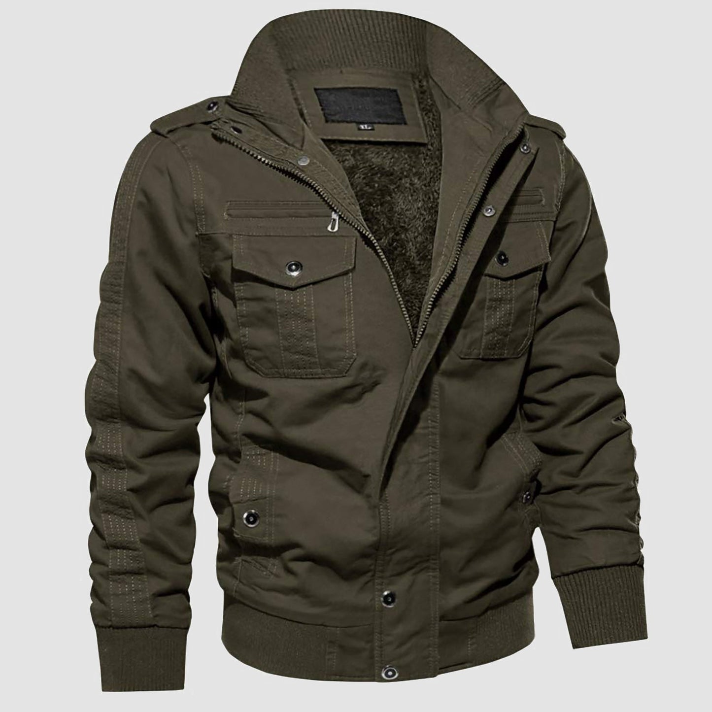 Men's Fleece Lined Tactical Jacket Cold Weather