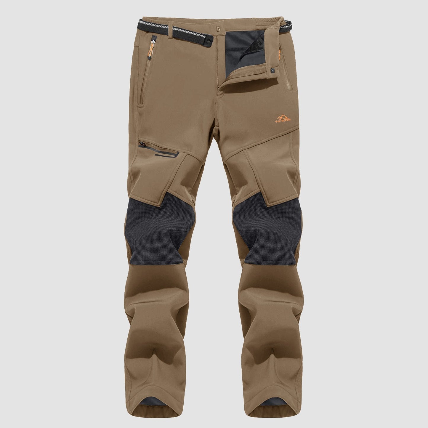Men's Fleece-Lined Ski Pants Water-Resistant 4 Zip Pockets - Fashinoza