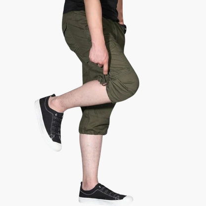 Men's Cargo Pants Zipper Multi-Pocket Khaki - Fashinoza