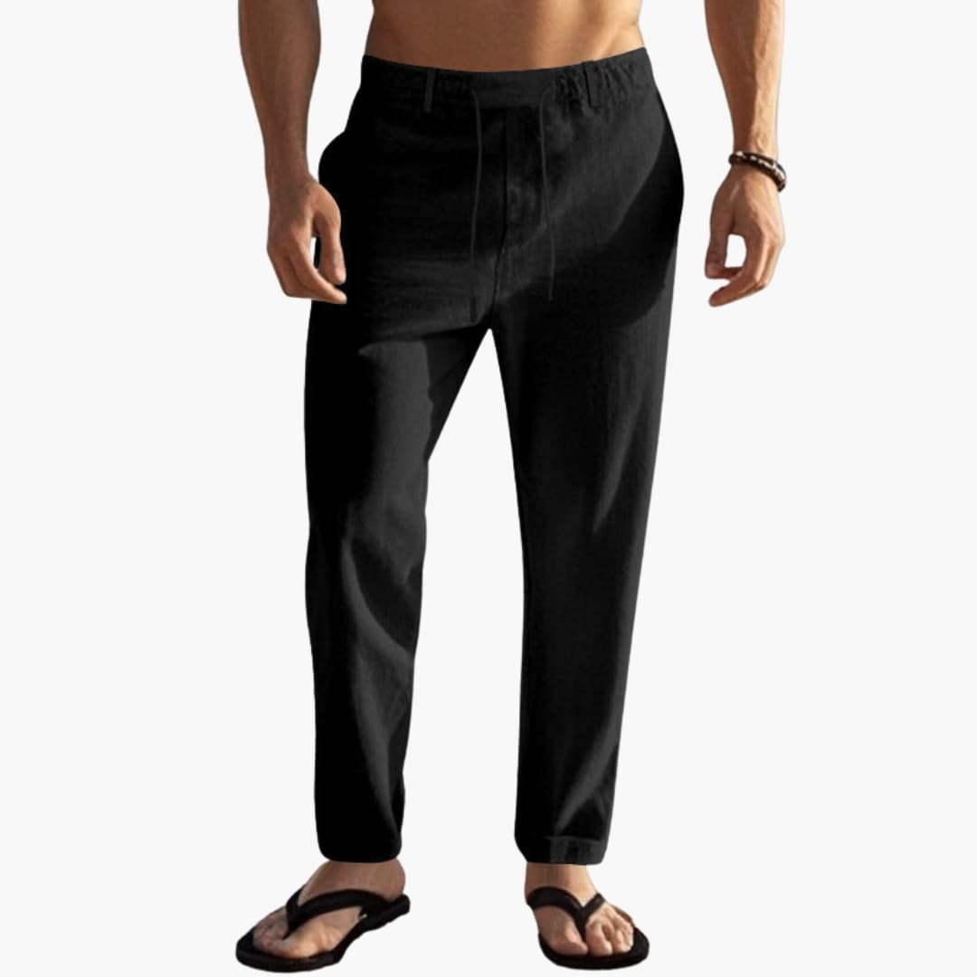 Men's Beach Pants Elastic Waist Drawstring - Fashinoza