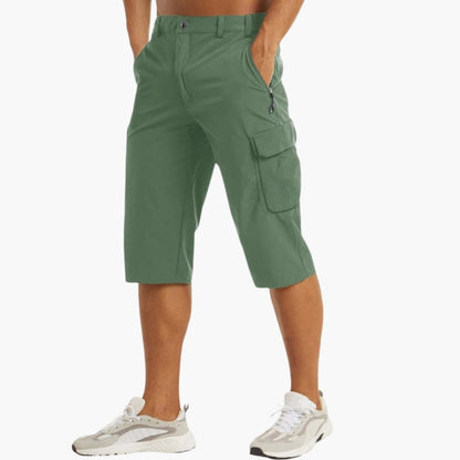 Men's Cargo Shorts Zip Fly Cotton Tan