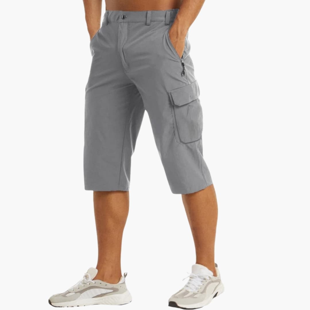 Men's Cargo Shorts Zip Fly Cotton Tan