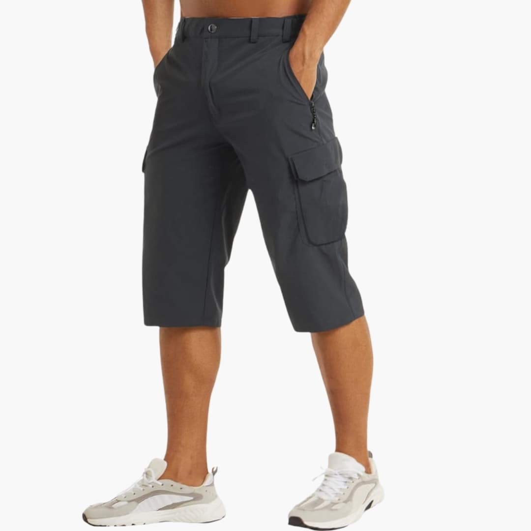 Men's Cargo Shorts Zip Fly Cotton Tan