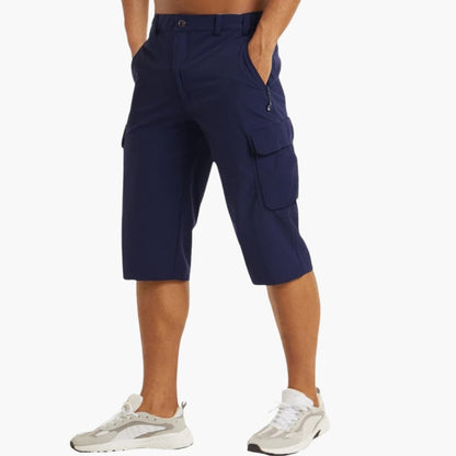 Men's Cargo Shorts Zip Fly Cotton Tan
