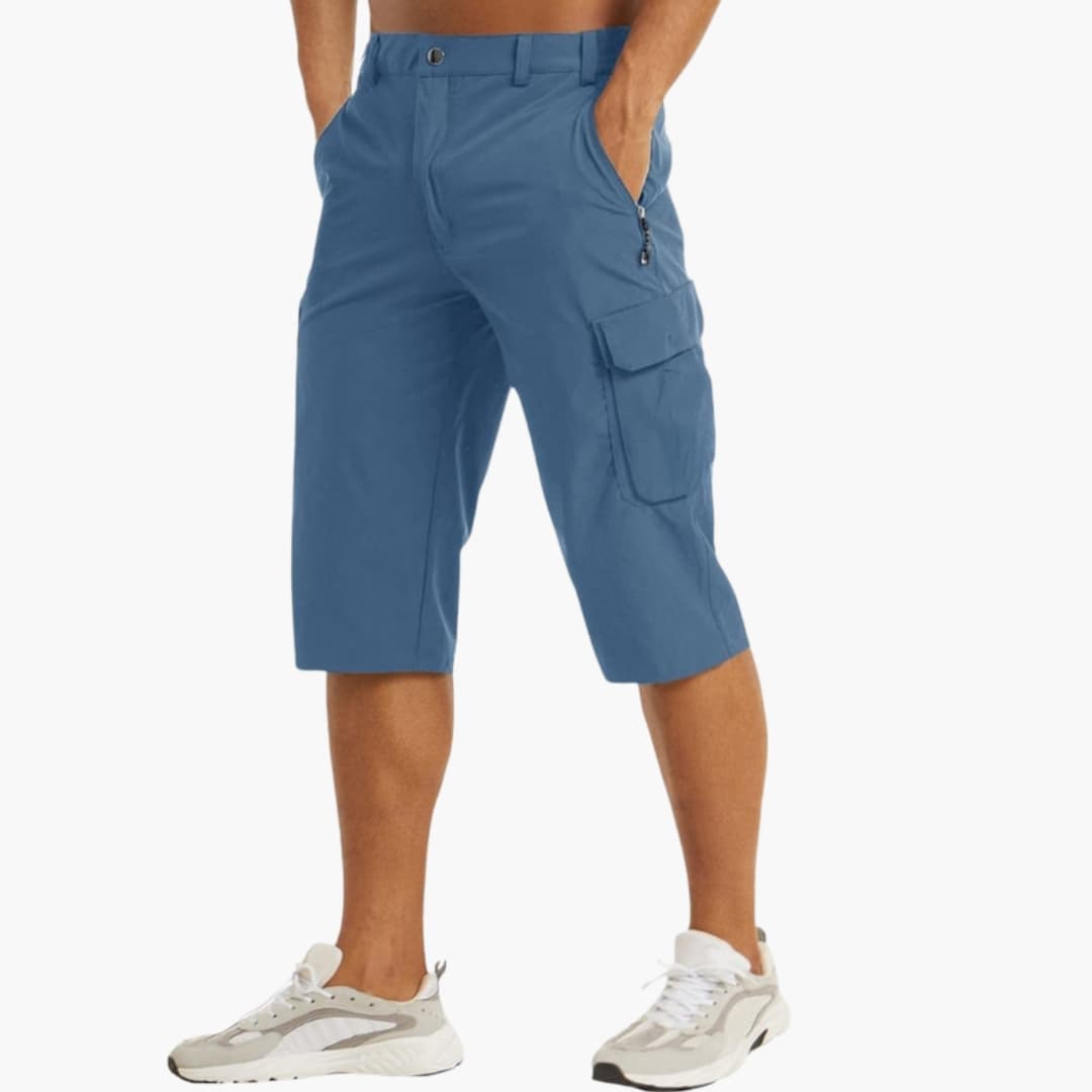 Men's Cargo Shorts Zip Fly Cotton Tan