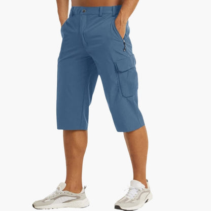 Men's Cargo Shorts Zip Fly Cotton Tan