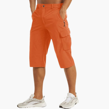 Men's Cargo Shorts Zip Fly Cotton Tan