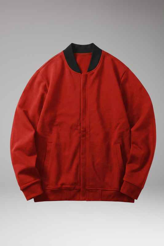 Men's Bomber Jacket Elastic Cuffs Zipper Black - 
Fashinoza