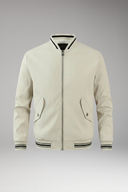 Men's Bomber Jacket Elastic Cuffs Functional Pockets - 
Fashinoza