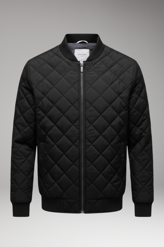 Men's Bomber Jacket Diamond Pattern - 
Fashinoza