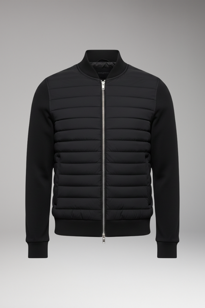Men's Padded Bomber Jacket Elastic Cuffs - 
Fashinoza