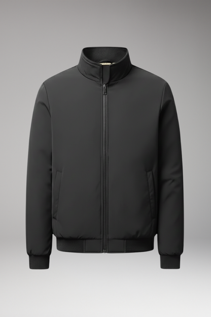 Men's Relaxed Fit Bomber Jacket With Hidden Pocket - 
Fashinoza