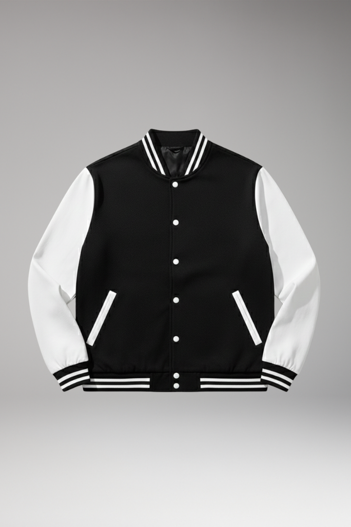 Men's Bomber Jacket Snap Fasteners Side Pockets - 
Fashinoza