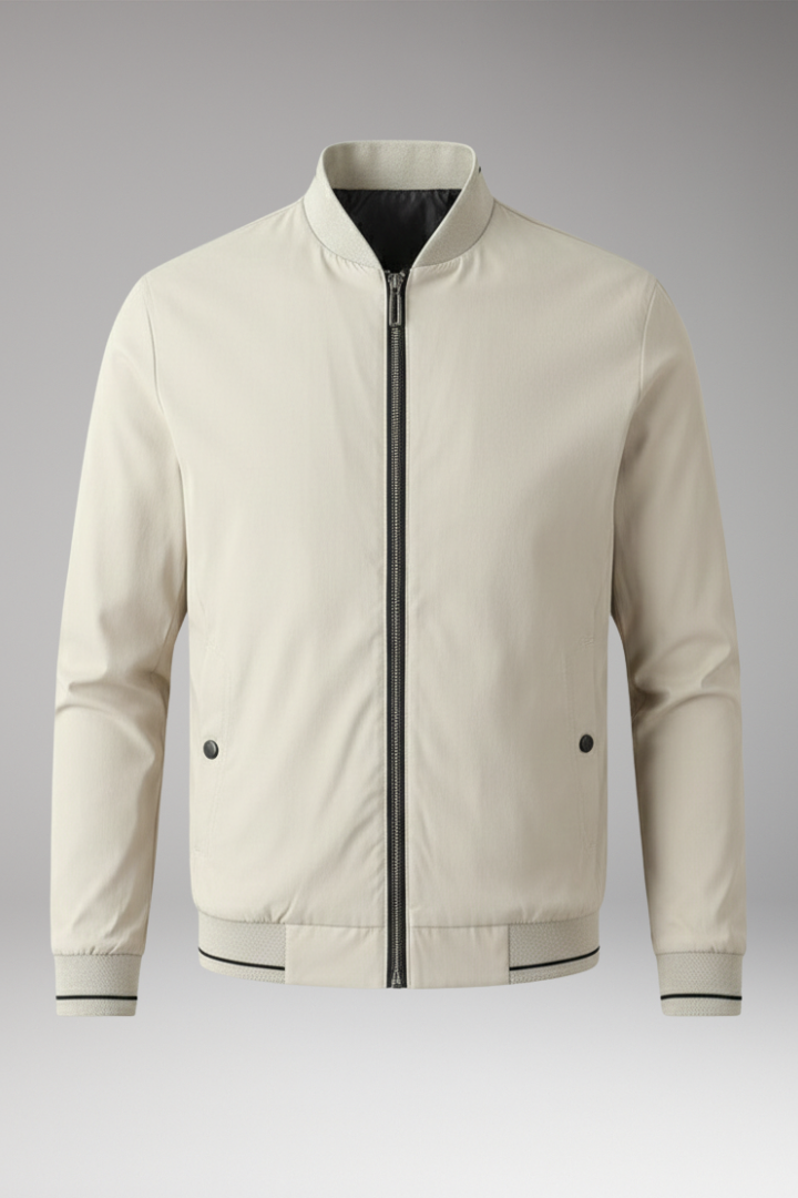 Men's Bomber Jacket Sporty Elastic Cuffs - 
Fashinoza