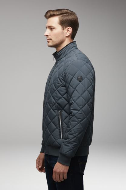 Men's Bomber Jacket Stand-Up Collar Zipped Pockets