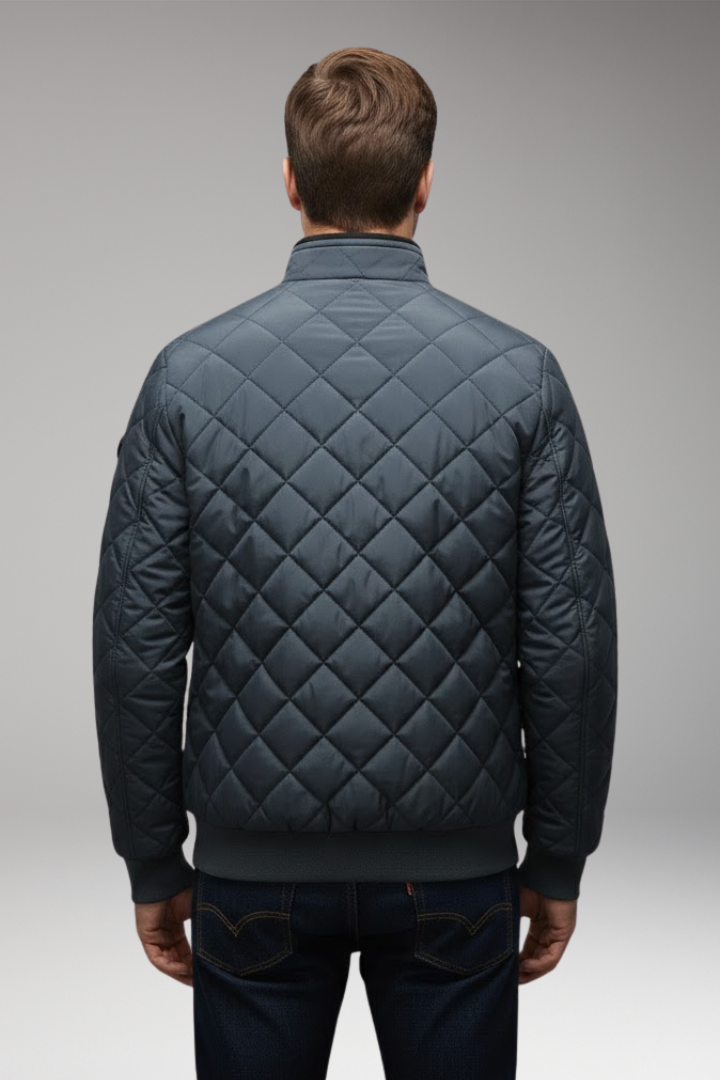 Men's Bomber Jacket Stand-Up Collar Zipped Pockets