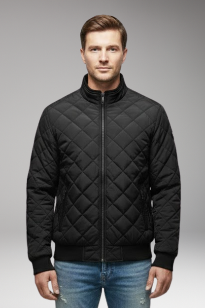 Men's Bomber Jacket Stand-Up Collar Zipped Pockets