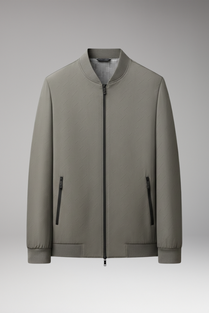Men's Bomber Jacket Zip Closure Textured - 
Fashinoza