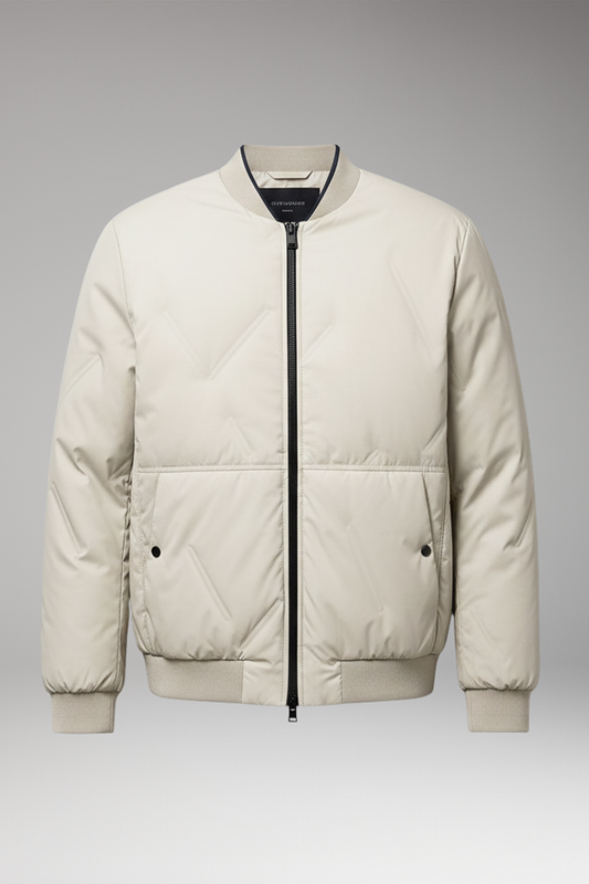 Men's Bomber Jacket Zipper Long Sleeves - 
Fashinoza
