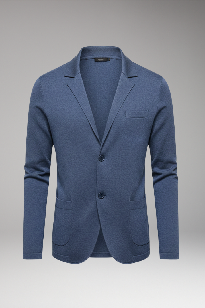 Men's Blazer Cardigan Notched Collar Button Closure - 
Fashinoza
