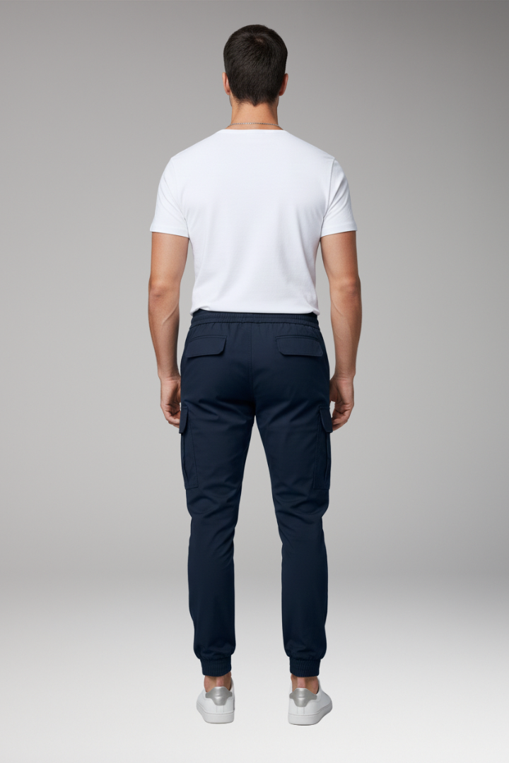 Men's Cargo Joggers Elastic Drawstring Pants