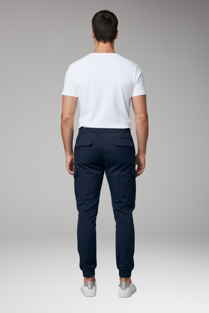 Men's Cargo Joggers Elastic Drawstring Pants