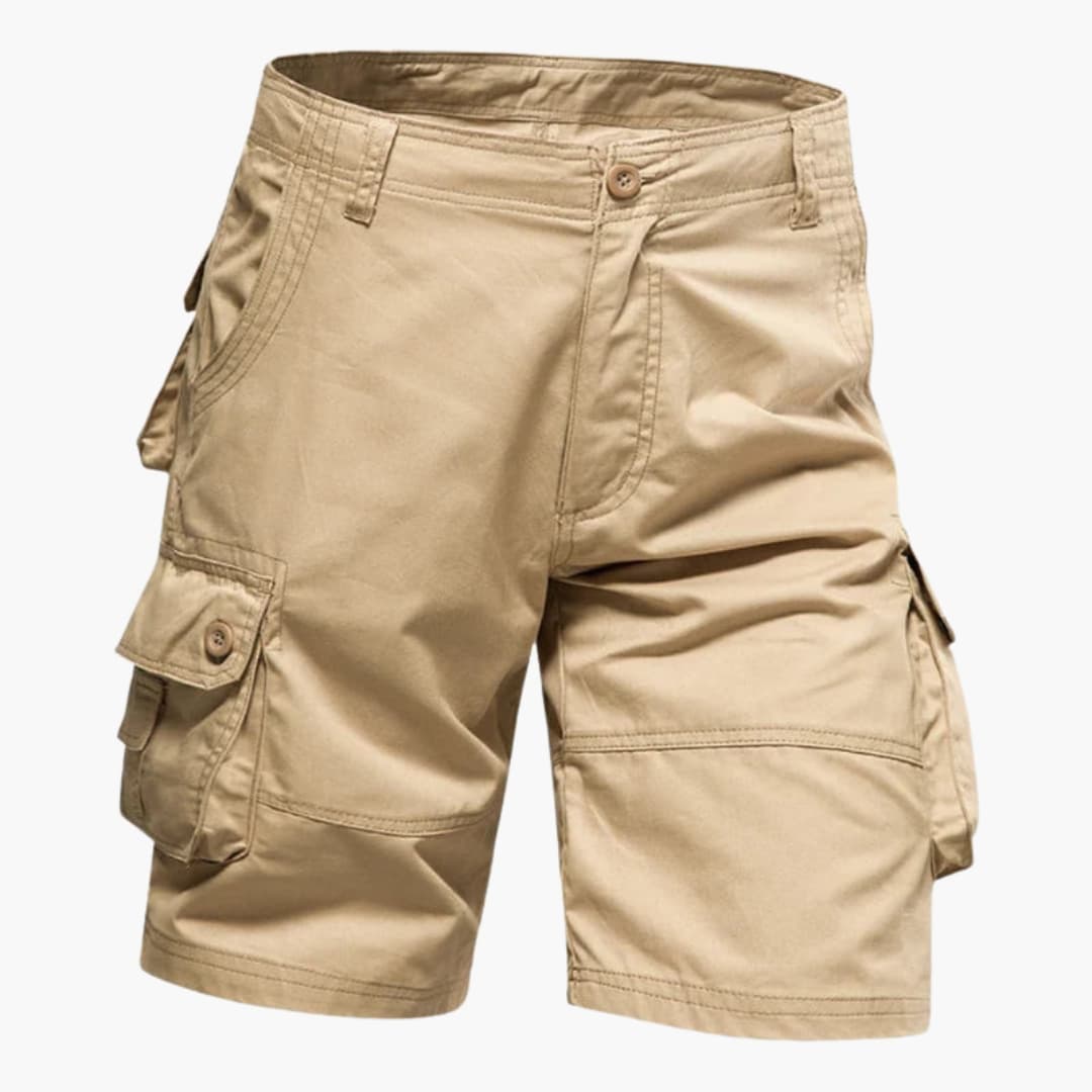 Men's Cargo Shorts Button Closure Flap Pockets - Fashinoza