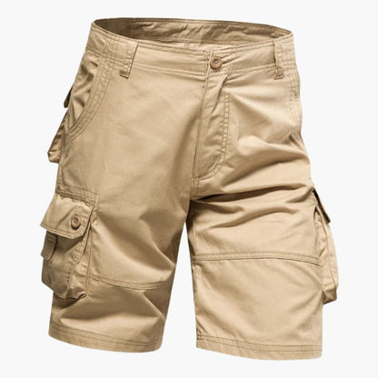 Men's Cargo Shorts Button Closure Flap Pockets - Fashinoza