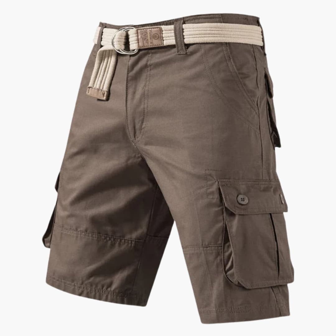 Men's Elastic Waist Cargo Shorts Multiple Pockets