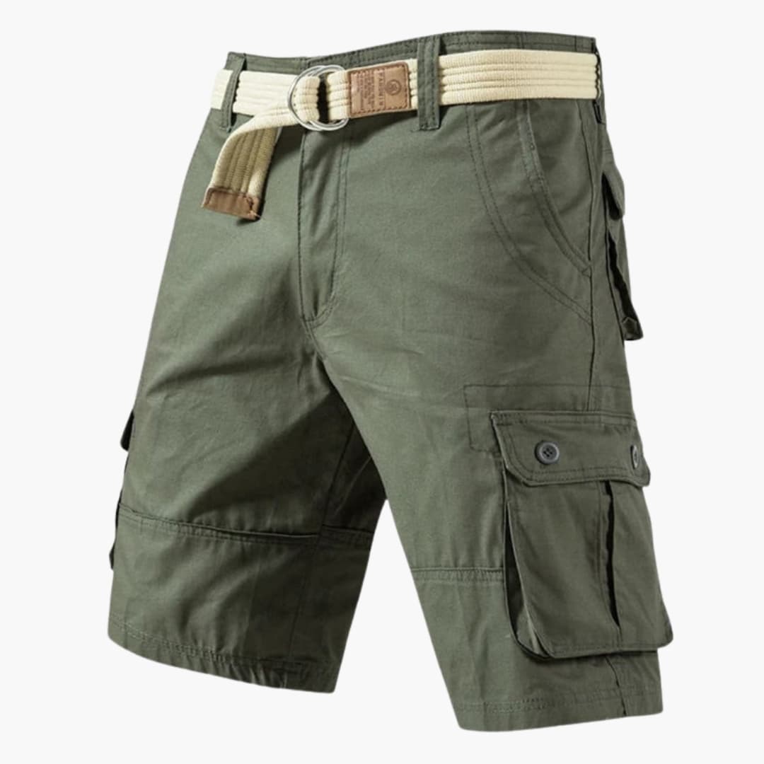 Men's Elastic Waist Cargo Shorts Multiple Pockets