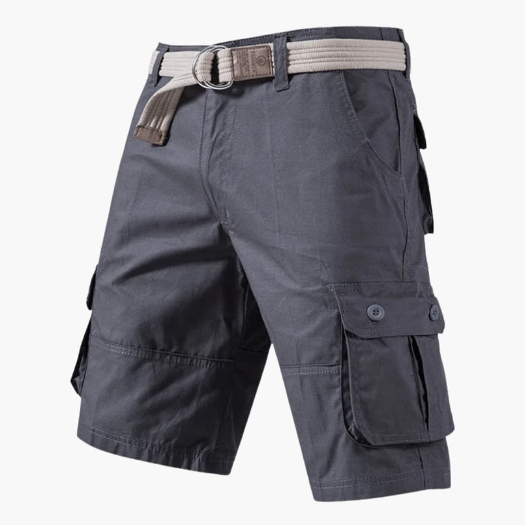 Men's Elastic Waist Cargo Shorts Multiple Pockets