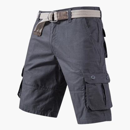 Men's Elastic Waist Cargo Shorts Multiple Pockets