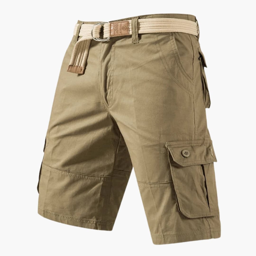 Men's Elastic Waist Cargo Shorts Multiple Pockets