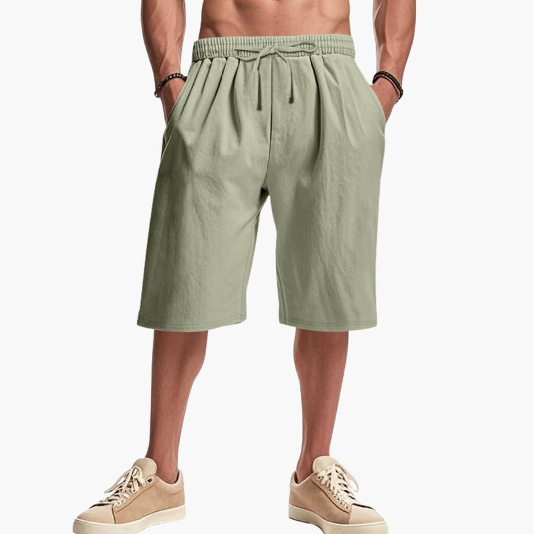Men's Cargo Shorts Elastic Waist Multi Pockets