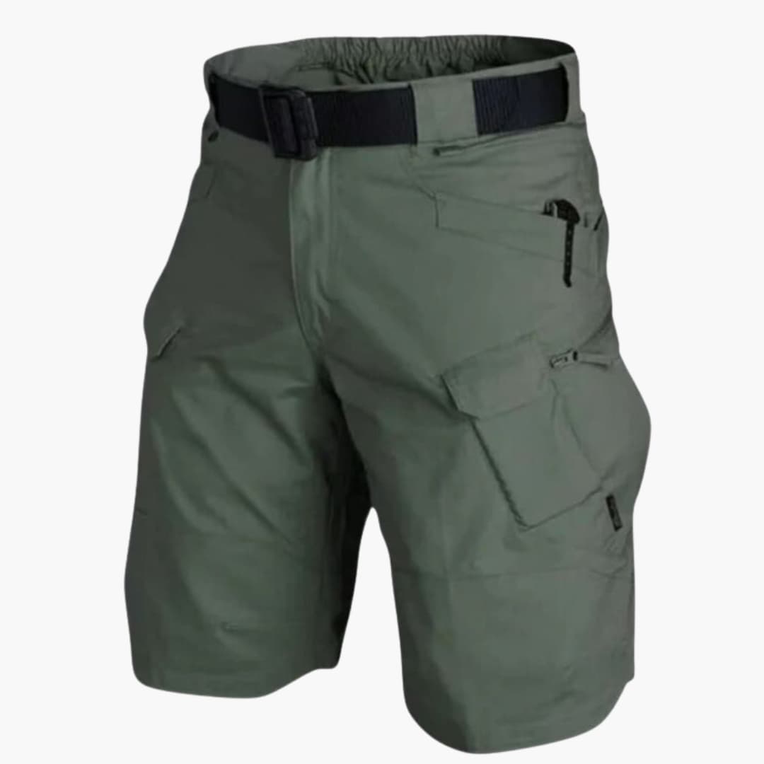 Men's Cargo Shorts Zip Pockets With Belt