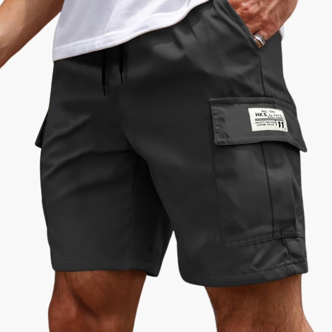 Men's Cargo Shorts Adjustable Waist Multiple Pockets - Fashinoza