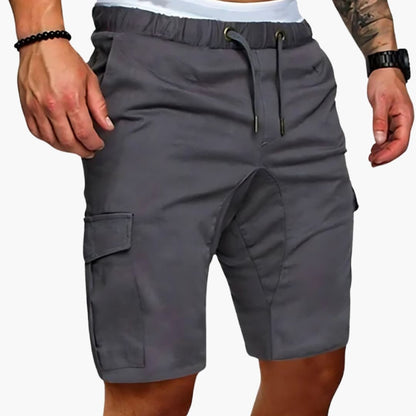 Men's Cargo Shorts Multiple Pockets Button Closure - Fashinoza