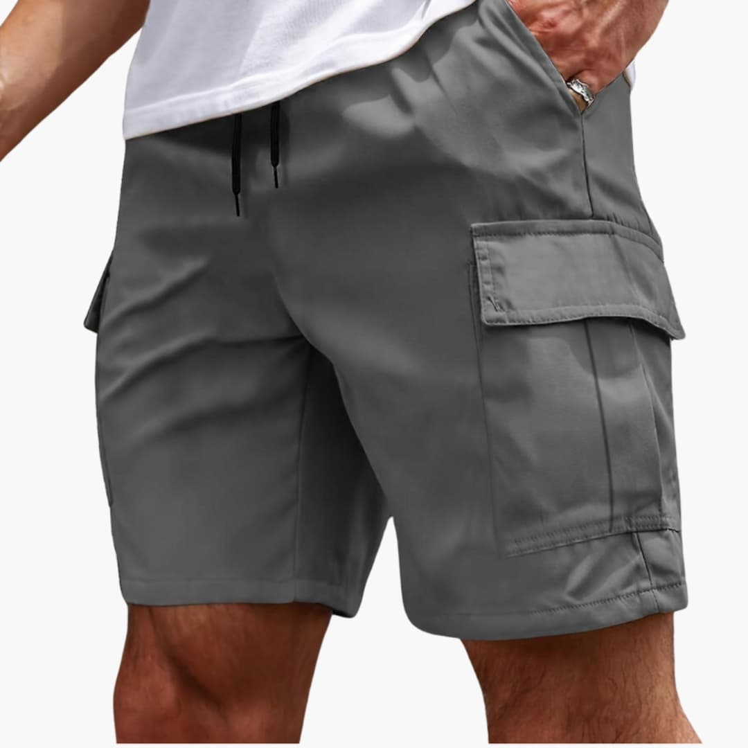 Men's Cargo Shorts Multiple Pockets Zip Closure - Fashinoza