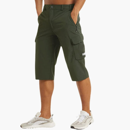 Men's Stretch Cargo Shorts Zipper Pockets