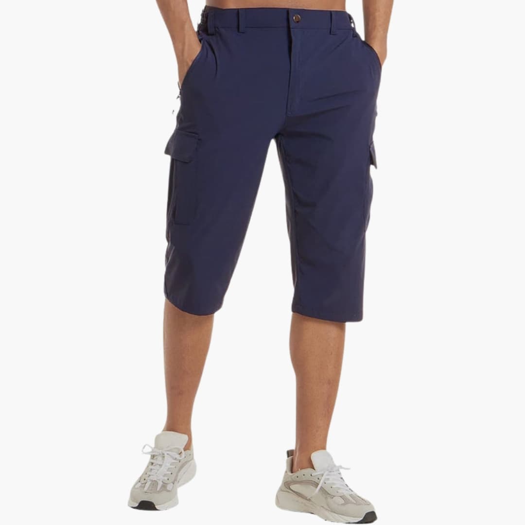 Men's Stretch Cargo Shorts Zipper Pockets - Fashinoza