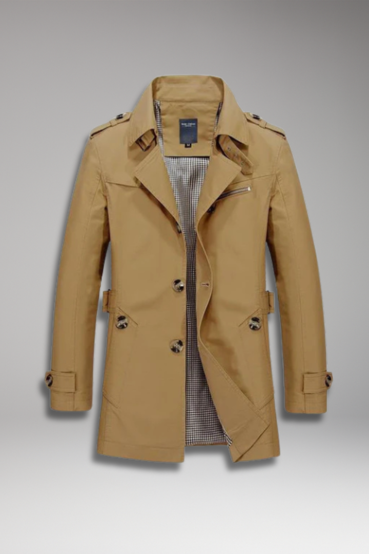 Men's Button Coat Lined Interior - 
Fashinoza
