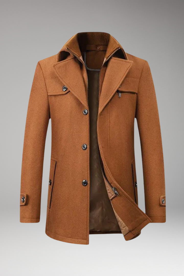 Men's Button Coat With Side Pockets - 
Fashinoza