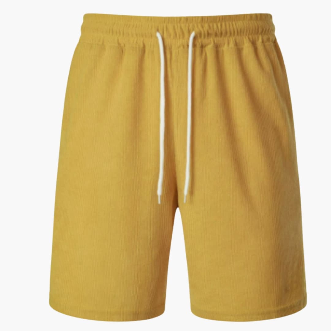 Men's Corduroy Shorts Elastic Waistband Drawstring