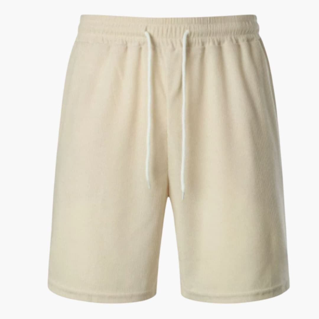 Men's Corduroy Shorts Elastic Waistband Drawstring