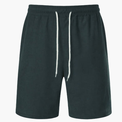 Men's Corduroy Shorts Elastic Waistband Drawstring