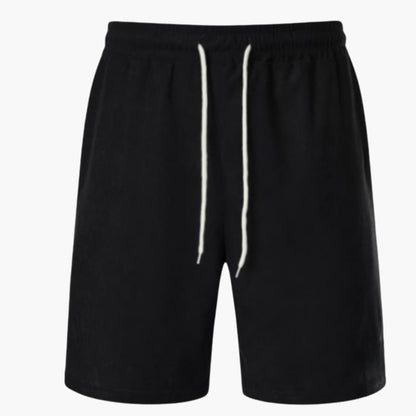 Men's Corduroy Shorts Elastic Waistband Drawstring