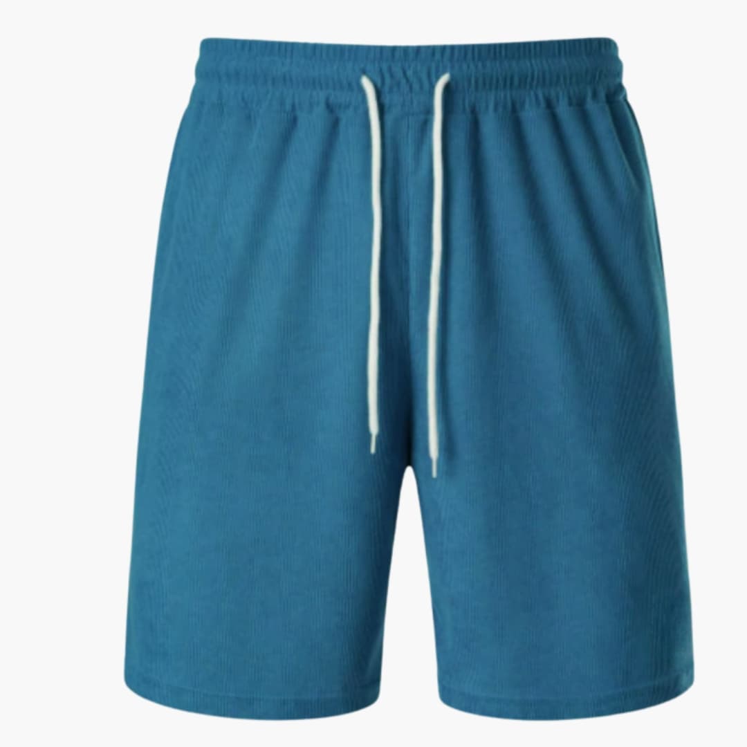 Men's Corduroy Shorts Elastic Waistband Drawstring - Fashinoza