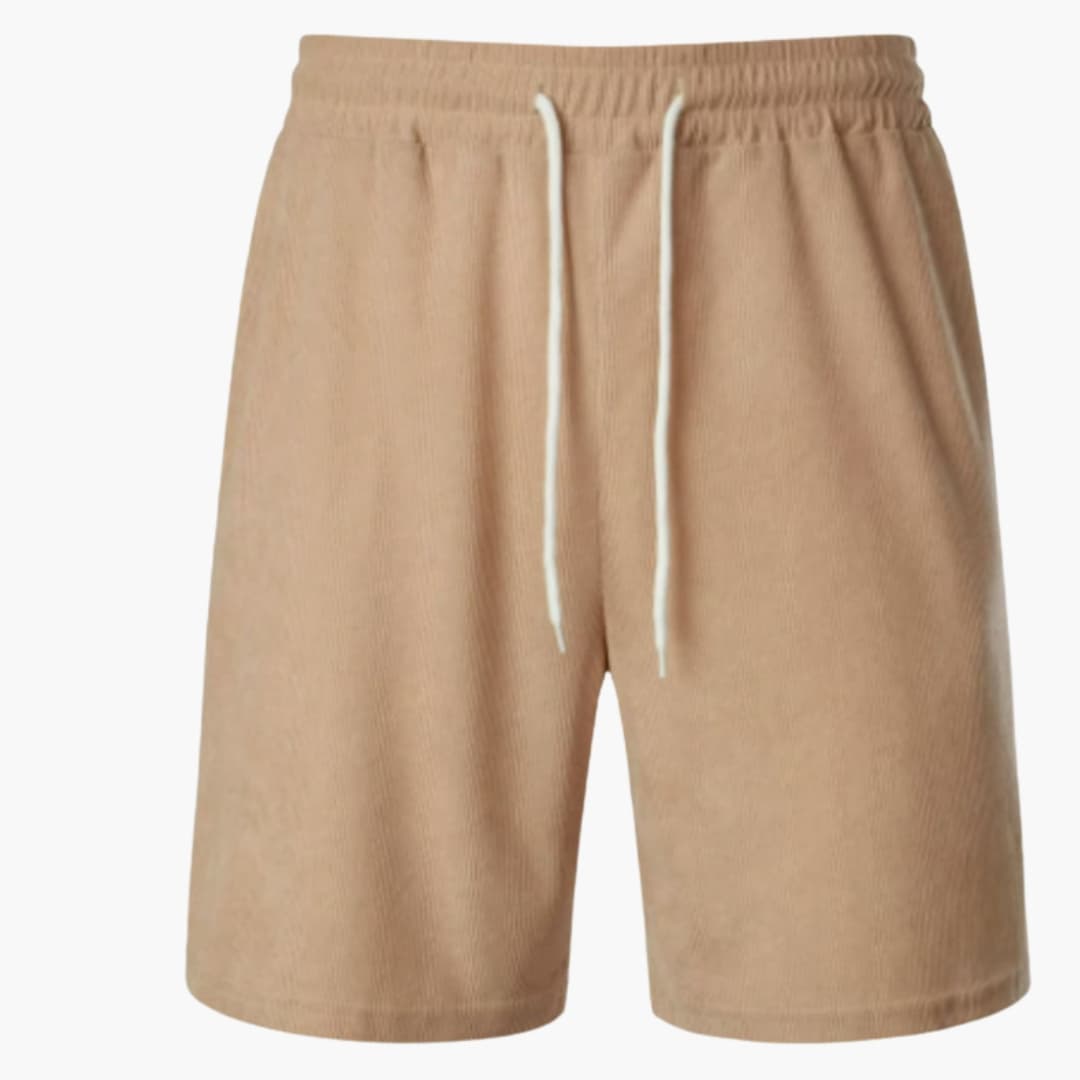 Men's Corduroy Shorts Elastic Waistband Drawstring